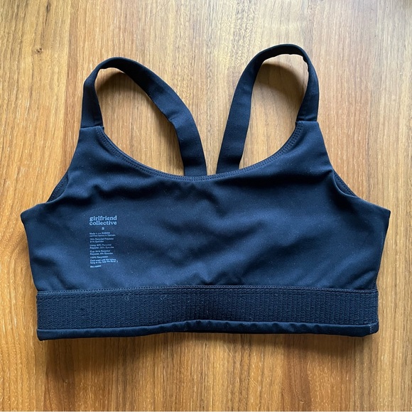 Girlfriend Collective Black Lou V-Back Bra - Picture 3 of 4